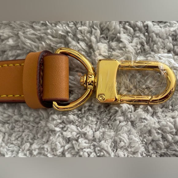 NWOT Vachetta Leather Replacement Adjustable Crossbody Strap Unbranded Tan Honey - Picture 3 of 4